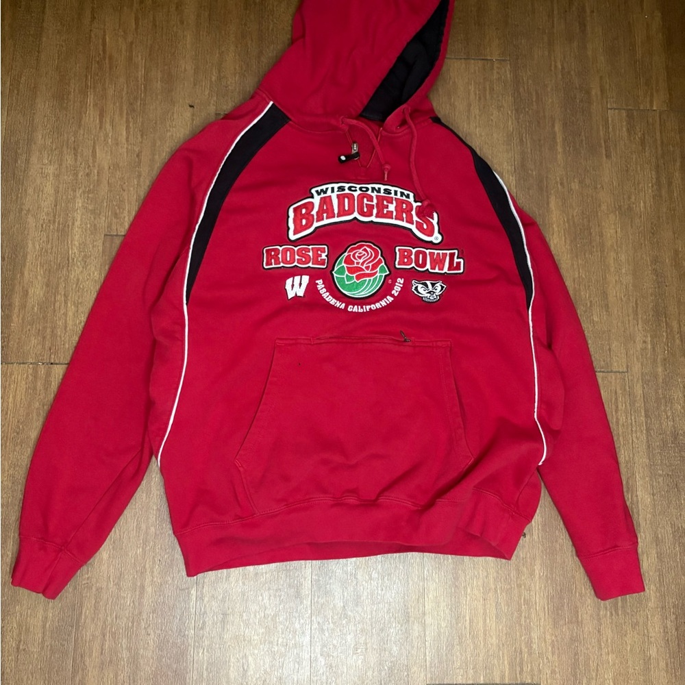 Wisconsin Badgers Rose Bowl Red Hoodie